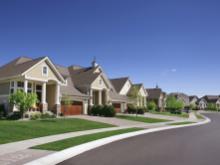 Suburban street from the US showing car dependence